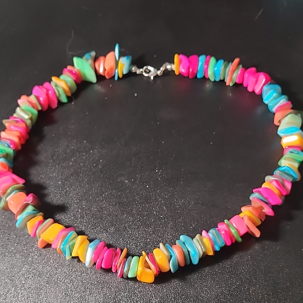 Multicolor Shell Necklace - Picture 2 of 4